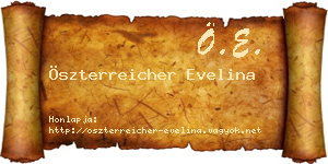 Öszterreicher Evelina névjegykártya