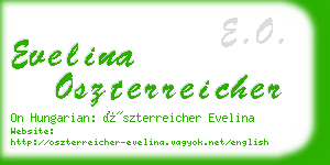 evelina oszterreicher business card